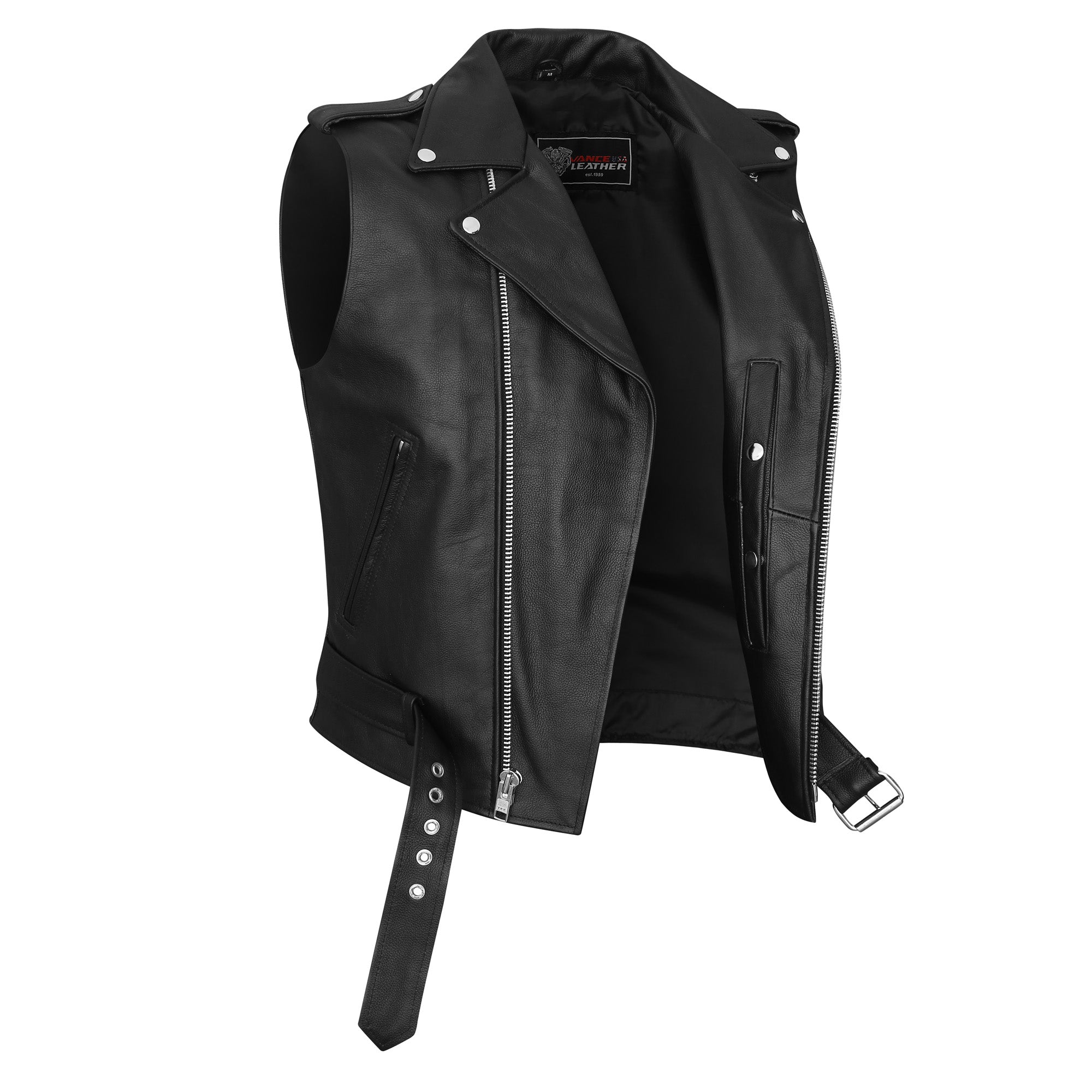 Men's Premium Naked This fine-lined classic style Motorcycle vest is made from heavy-duty thumbnail