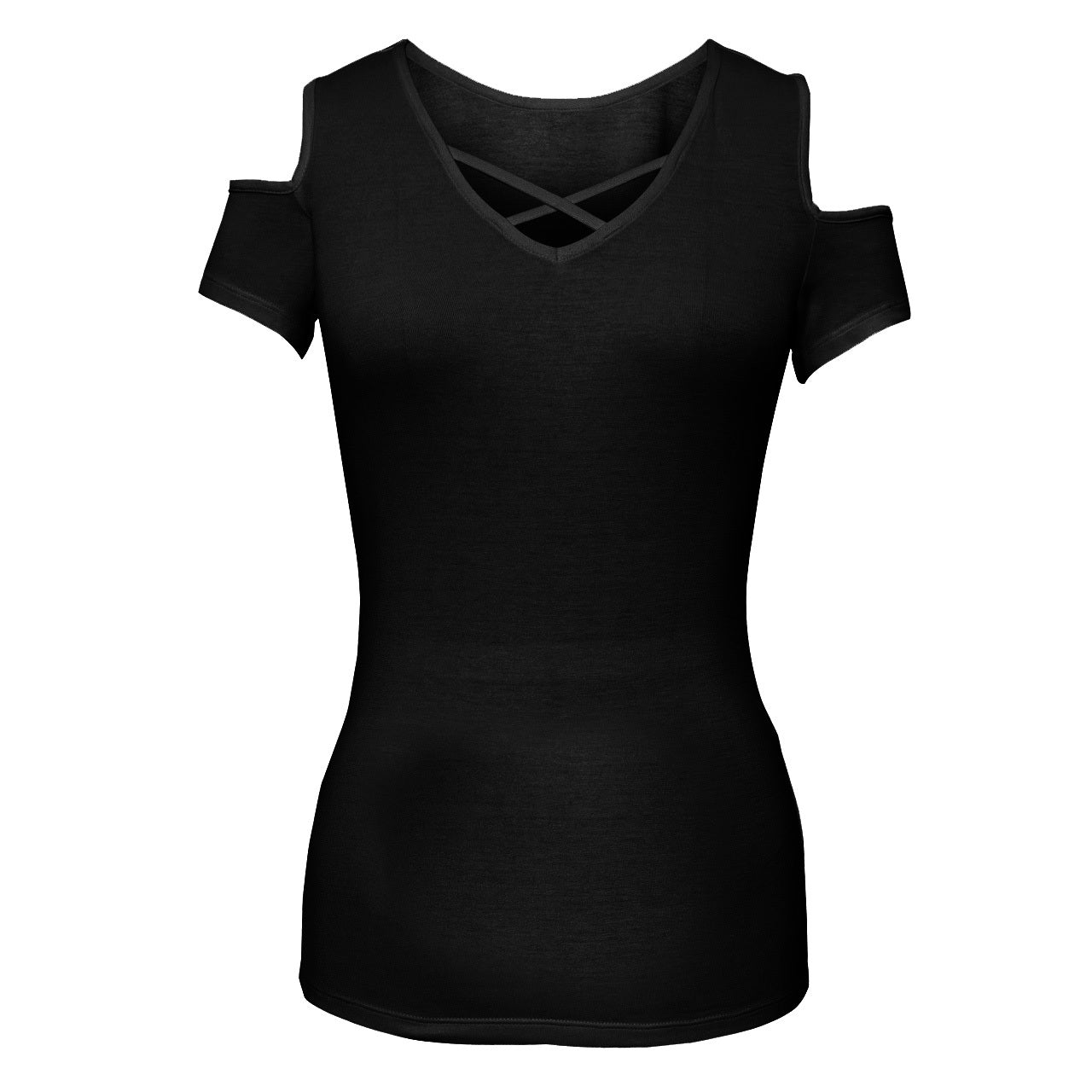 Ladies Half Sleeve 95% Rayon 5% Spandex Larger Cuts 12 Pack has XS/1 S/2 M/3 L/3 XL 3 6 Pack thumbnail