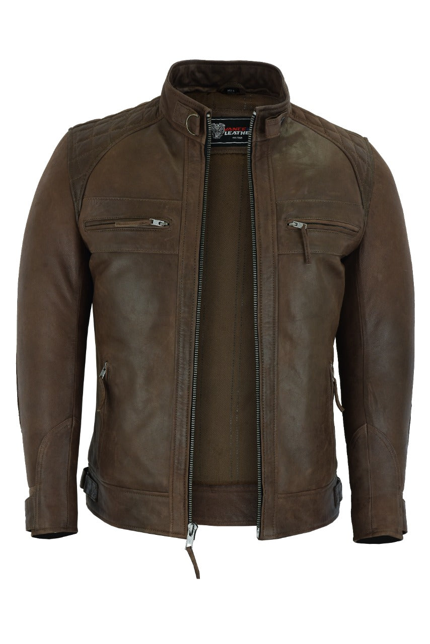 Vance Leathers' Men's Cafe Racer Refined Premium Jacket for Gentlemen thumbnail