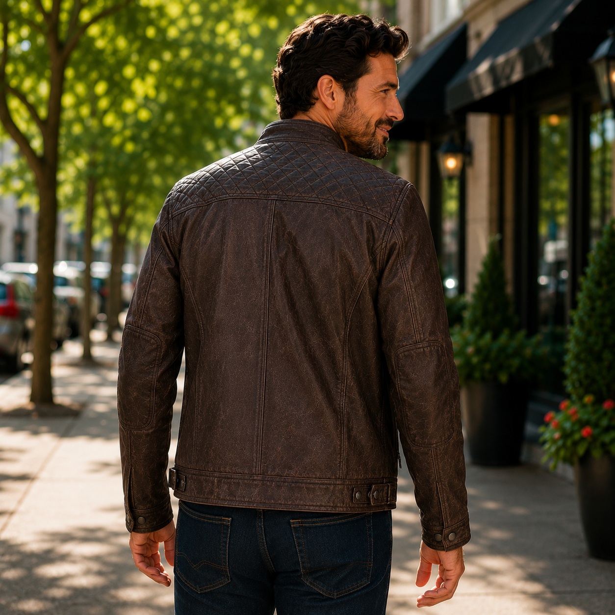 Vance Leathers' Men's Cafe Racer Refined Premium Jacket for Gentlemen thumbnail