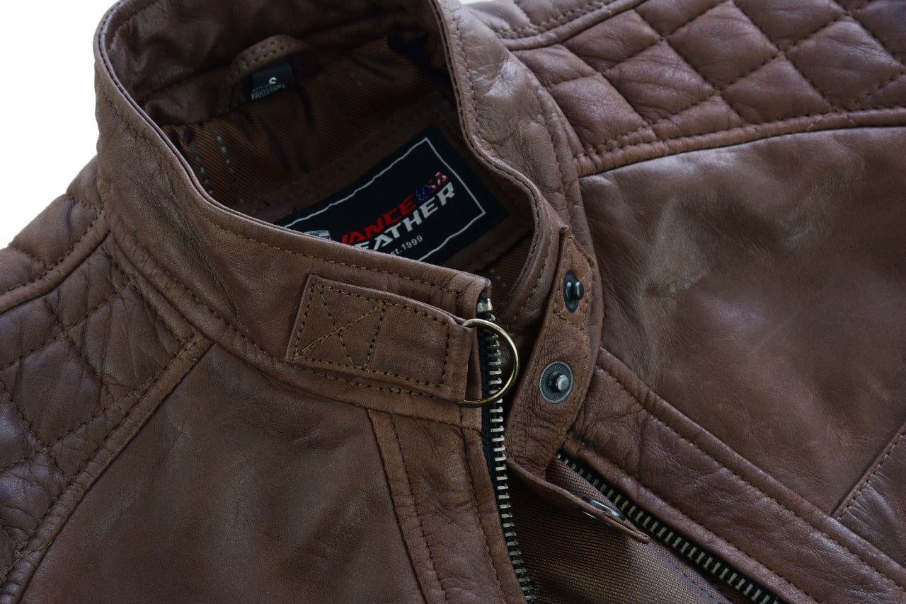 Vance Leathers' Men's Cafe Racer Refined Premium Jacket for Gentlemen thumbnail