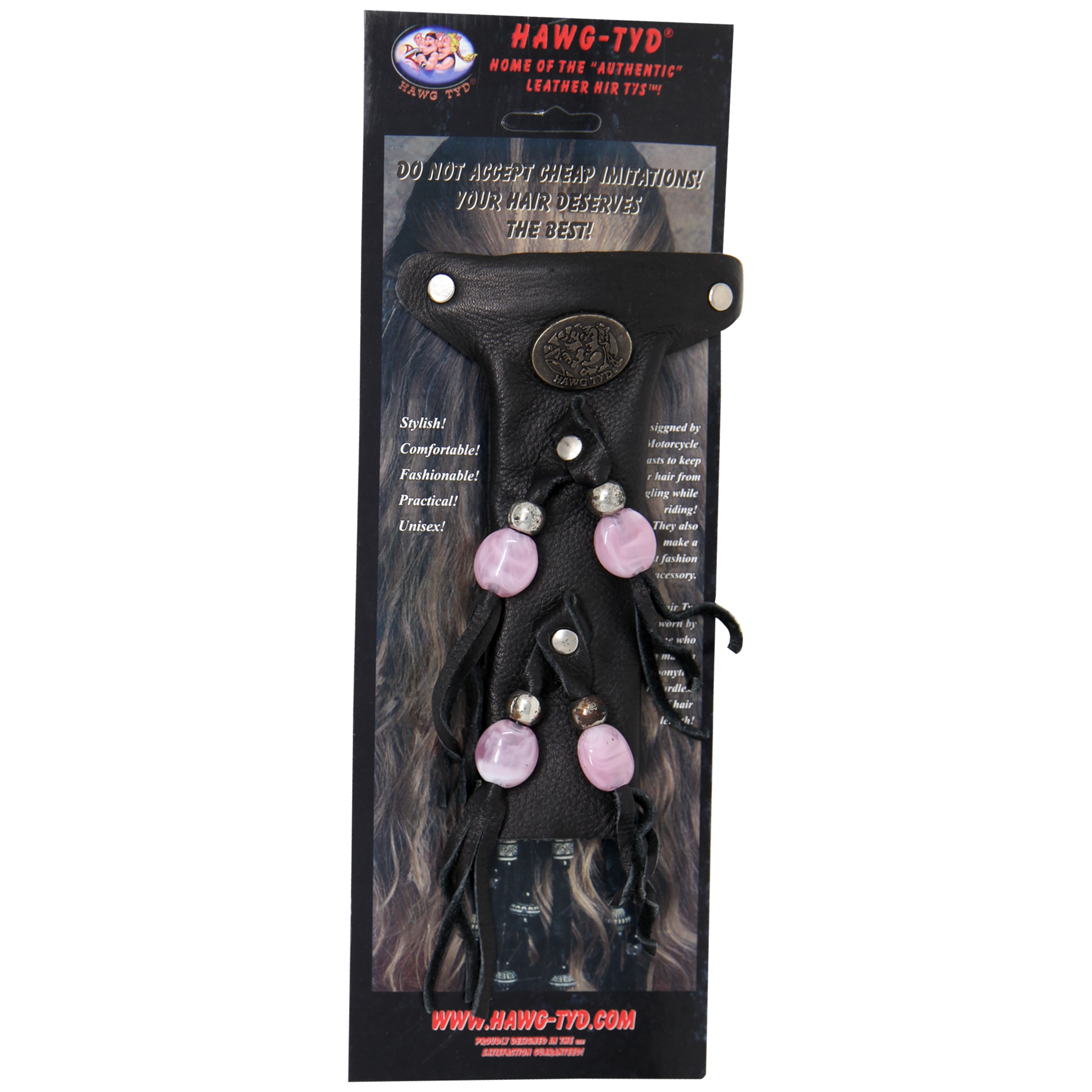 "Hawg Tyd" The Leather Hair Tubes by Hawg-Tyd Ponytail holder Beard holded se Hair thumbnail