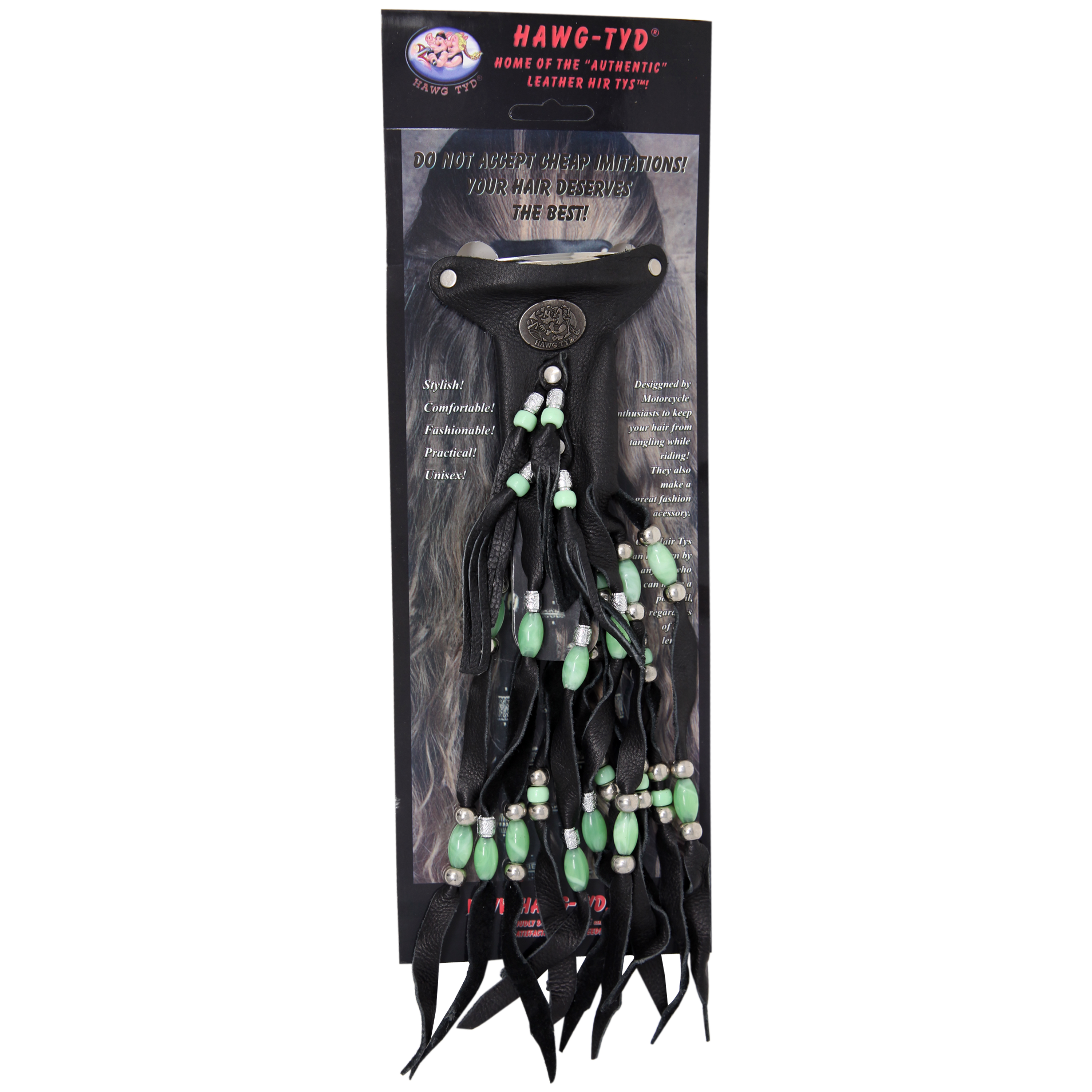 "Hawg Tyd" The Leather Hair Tubes by Hawg-Tyd Ponytail holder Beard holded se Hair thumbnail