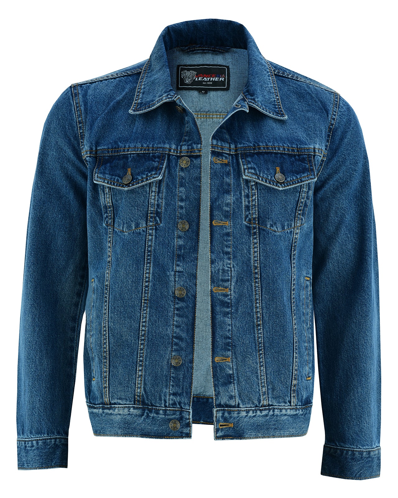 Men's Blue Heavy Your road adventures deserve a jacket as tough as you discover our thumbnail