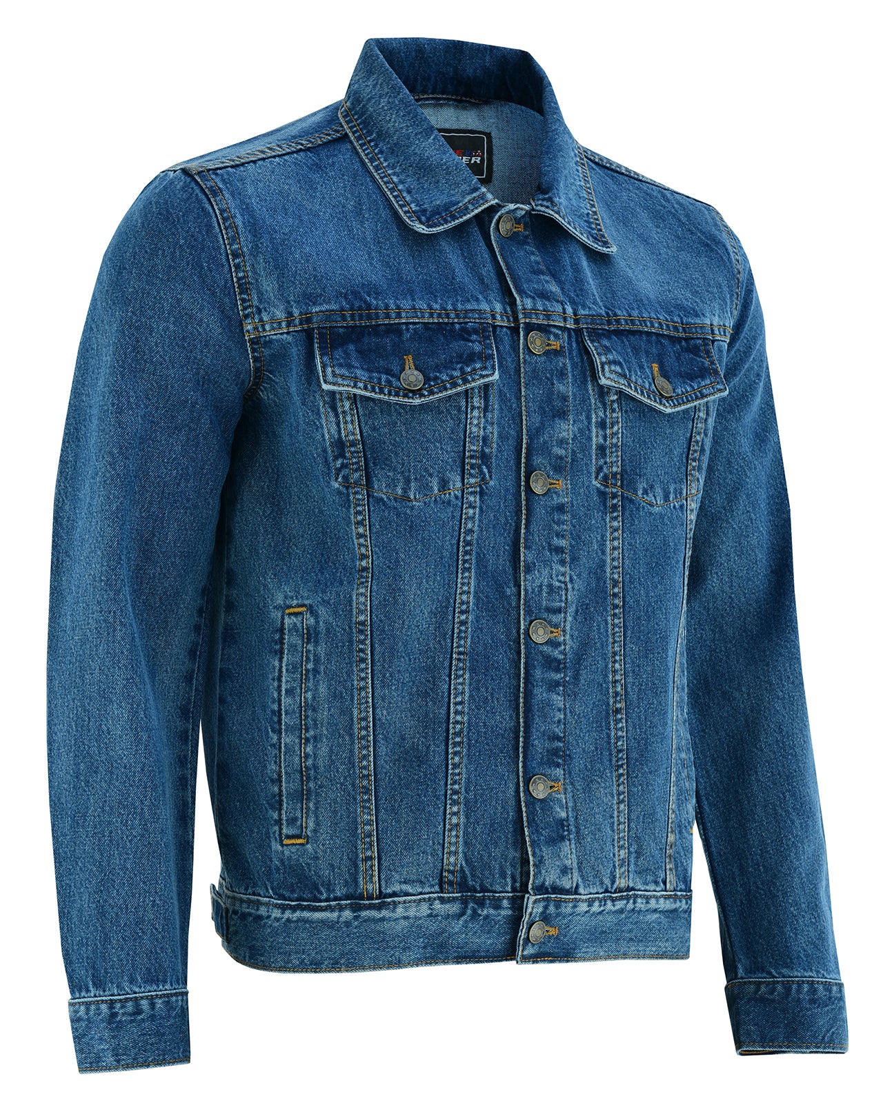 Men's Blue Heavy Your road adventures deserve a jacket as tough as you discover our thumbnail