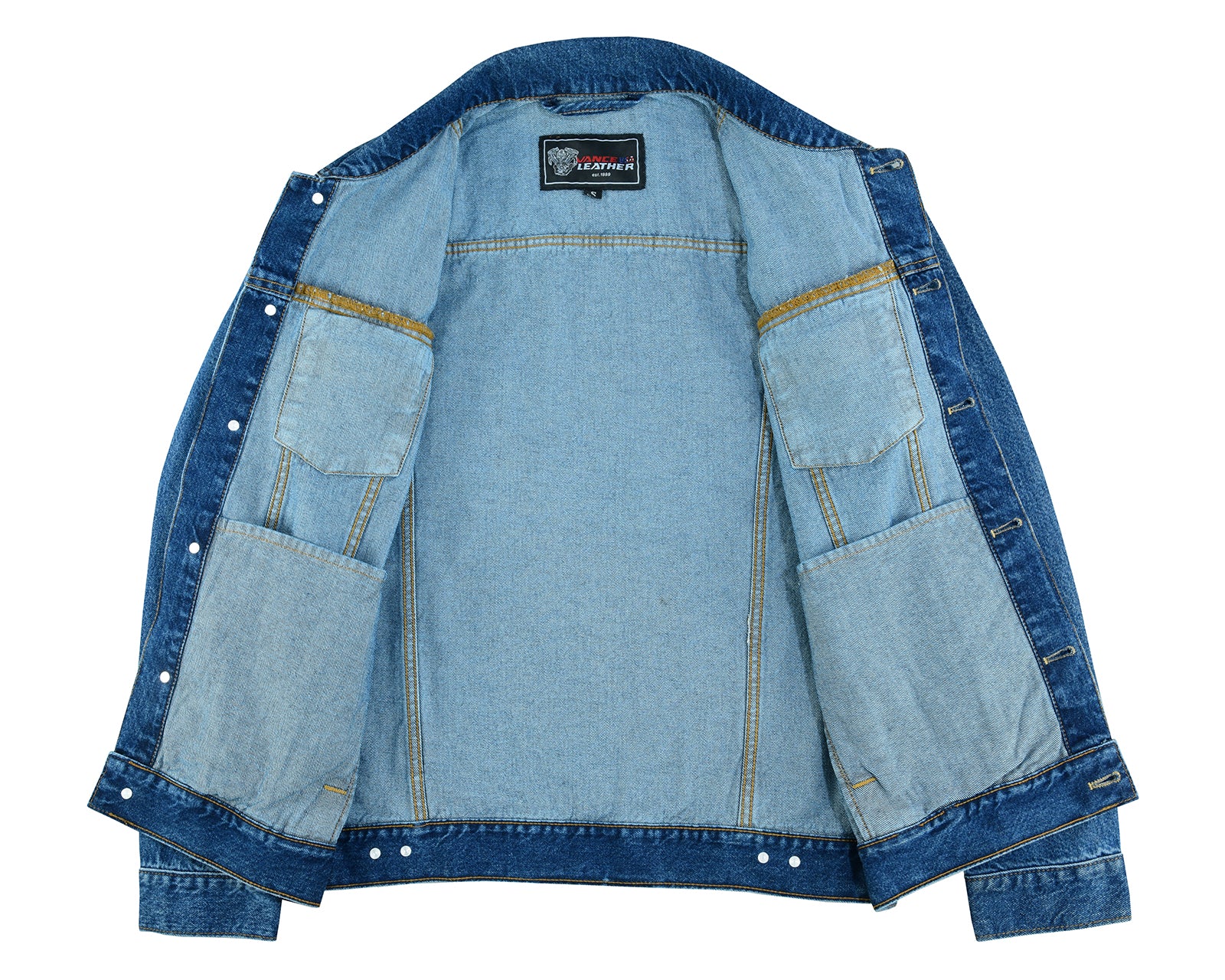 Men's Blue Heavy Your road adventures deserve a jacket as tough as you discover our thumbnail