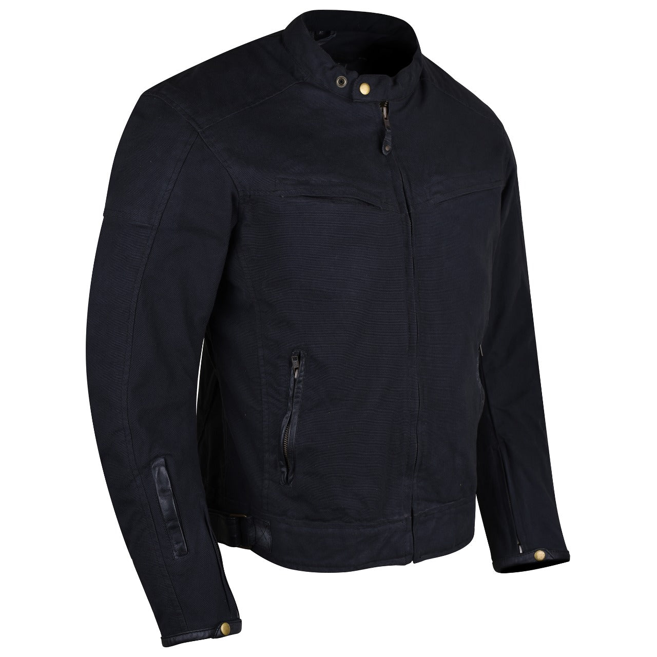 Vance Leather Enigma Men's Black Introducing the Men\'s Wax Cotton Scooter Jacket. This jacket thumbnail