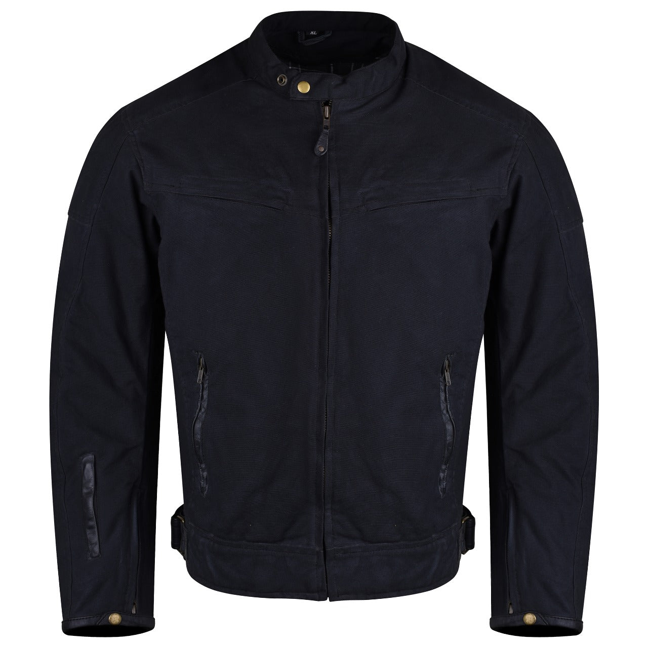 Vance Leather Enigma Men's Black Introducing the Men\'s Wax Cotton Scooter Jacket. This jacket thumbnail