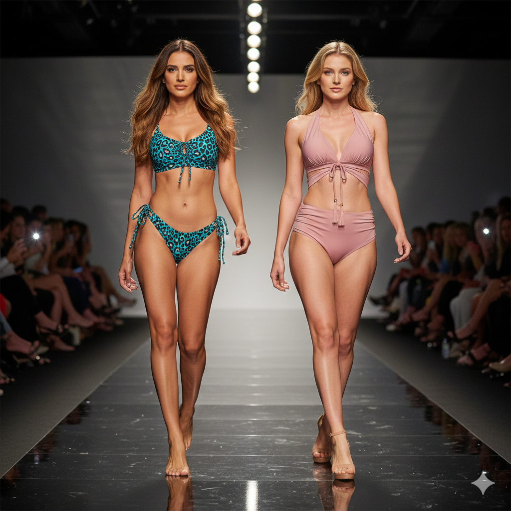 Generic Turquoise Leopard String Bikini Set Women Lace up Cheeky Triangle 2PC Swimsuit thumbnail