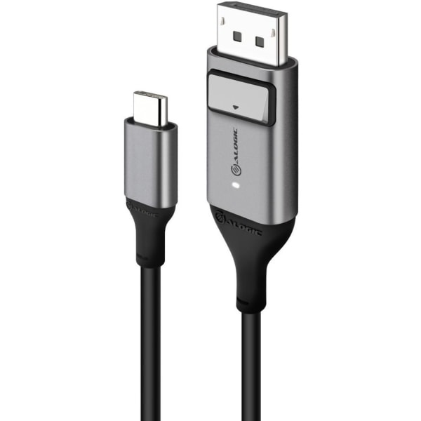 ULCDP02-SGR 2M ULTRA USB-C MALE TO DP MALE CABLE 4K 60HZ WITH LED WHITE thumbnail