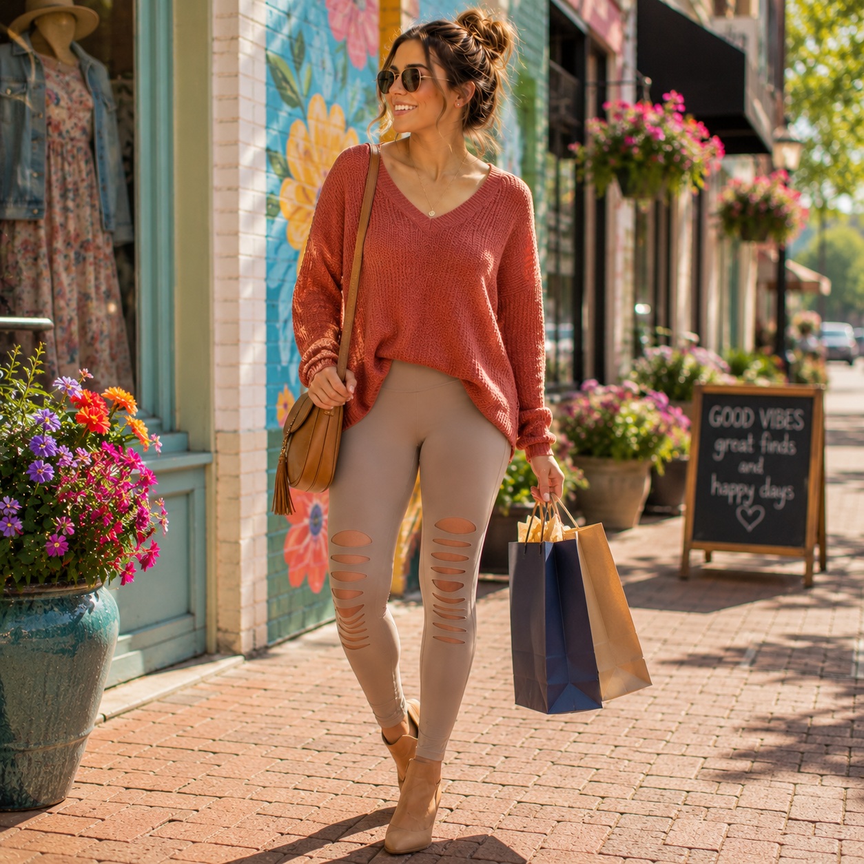 Cut Out Leggings High Waisted Seamless Fitness Fashion Activewear Ash Mocha thumbnail