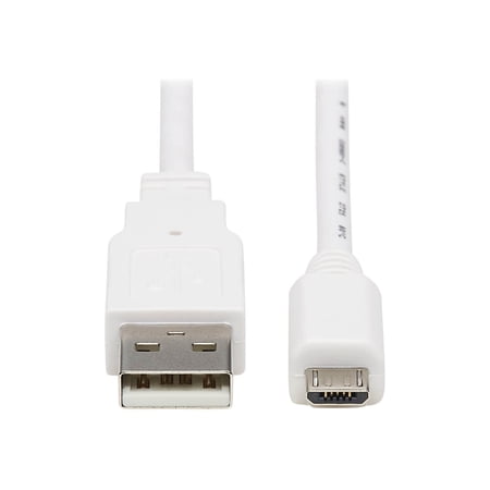 U050AB-003-WH SAFE-IT USB-A TO USB MICRO-B ANTIBACTERIAL CABLE M/M WHITE 3FT thumbnail