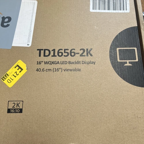TD1656-2K 16IN PORTABLE WQXGA IPS TOUCH MONITOR WITH 65W USB C AND SMART CO thumbnail