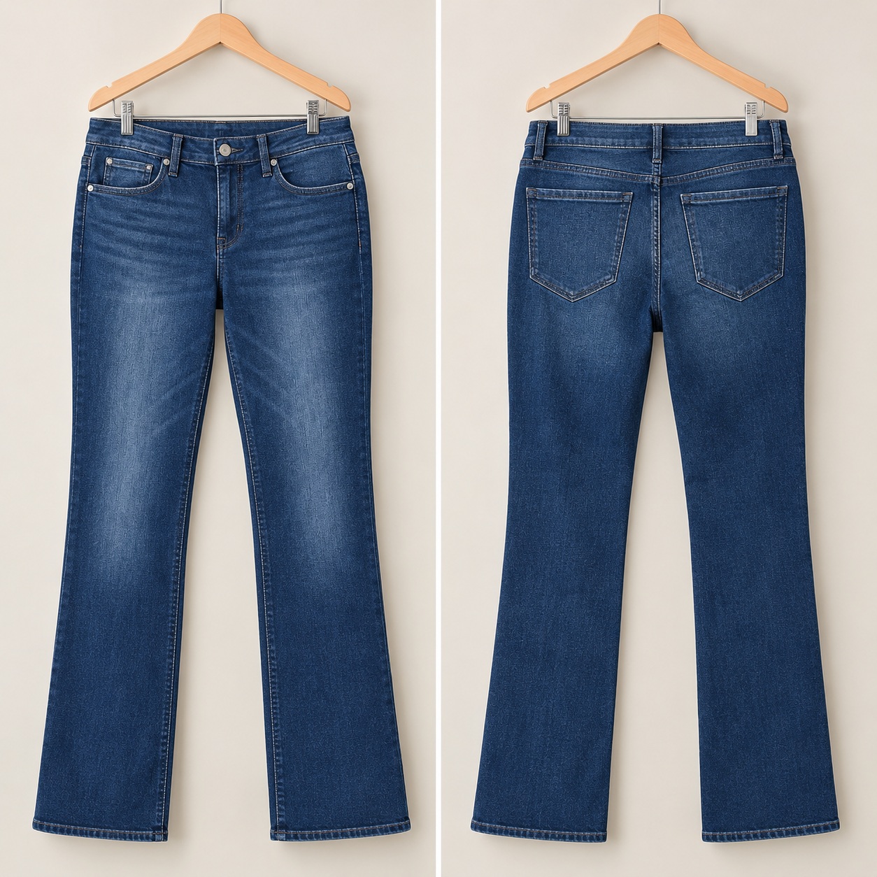 Simply Vera Vera Wang Jeans Womens Mid Rise Bootcut Stretch Denim Blue Size 4R thumbnail